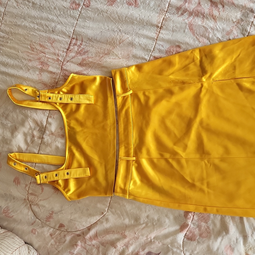 Yellow Top & skirt matching set
